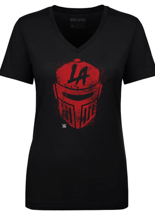 LA Knight Helmet Women's WWE V-Neck T-Shirt