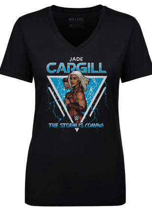 Jade Cargill Storm Is Coming Women's WWE V-Neck T-Shirt