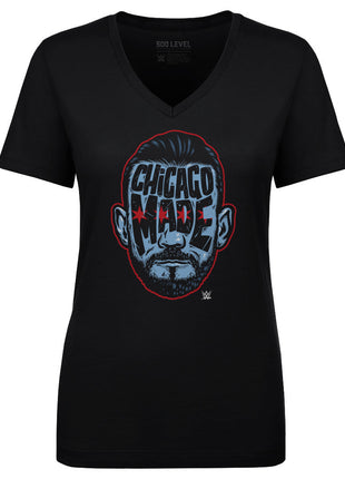 CM Punk Silhouette Women's WWE V-Neck T-Shirt