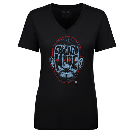 CM Punk Silhouette Women's WWE V-Neck T-Shirt