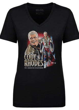 Cody Rhodes Vintage WWE Women's V-Neck T-Shirt