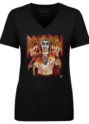 Danhausen WWE Vintage Women's WWE V-Neck T-Shirt