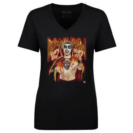 Danhausen WWE Vintage Women's WWE V-Neck T-Shirt