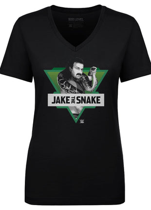 Jake The Snake Triangle Women's WWE V-Neck T-Shirt