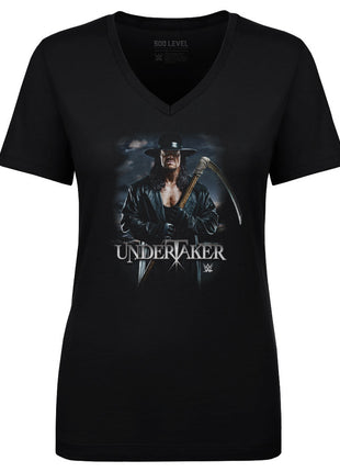 Undertaker Scythe WWE Women's V-Neck T-Shirt