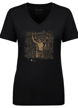 Iron Sheik Grunge Women's WWE V-Neck T-Shirt