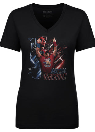 Camiseta de cuello en V para mujer de la WWE: John Cena, el último campeón real