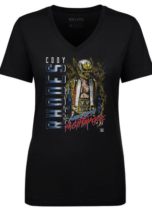 Cody Rhodes Skull Mask Women's WWE V-Neck T-Shirt