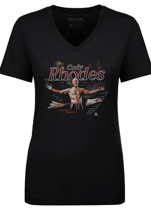Cody Rhodes Grunge Women's WWE V-Neck T-Shirt