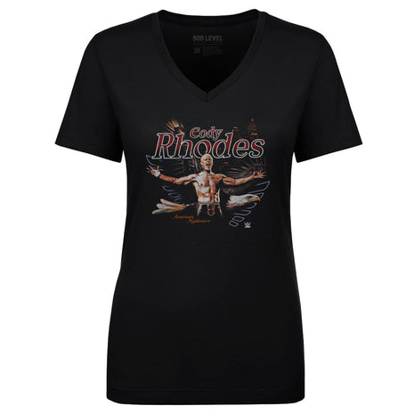 Cody Rhodes Grunge Women's WWE V-Neck T-Shirt