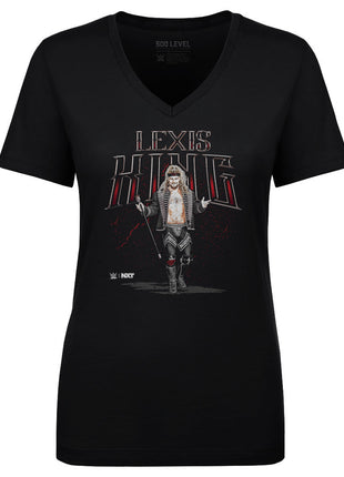 Lexis King Superstar Name Women's WWE V-Neck T-Shirt