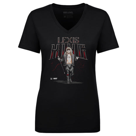 Lexis King Superstar Name Women's WWE V-Neck T-Shirt