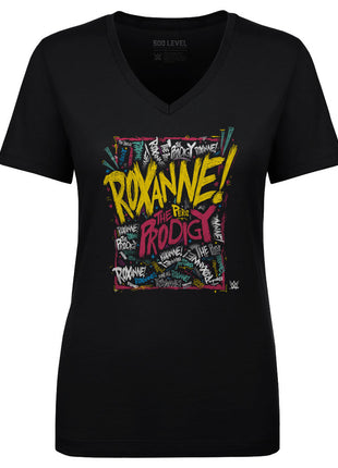 Roxanne Perez The Prodigy Text Women's WWE V-Neck T-Shirt