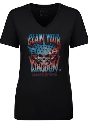 Cody Rhodes Claim Your Kingdom Logo Women's WWE V-Neck T-Shirt