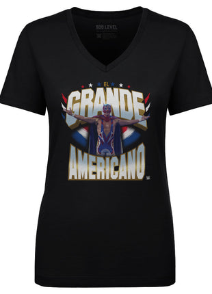 El Grande Americano WWE Stars & Stripes Women's WWE V-Neck T-Shirt