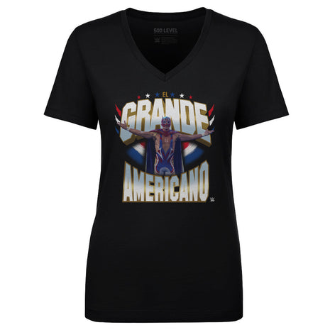 El Grande Americano WWE Stars & Stripes Women's WWE V-Neck T-Shirt