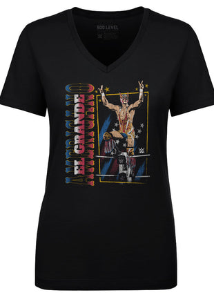 El Grande Americano Ropes Women's WWE V-Neck T-Shirt