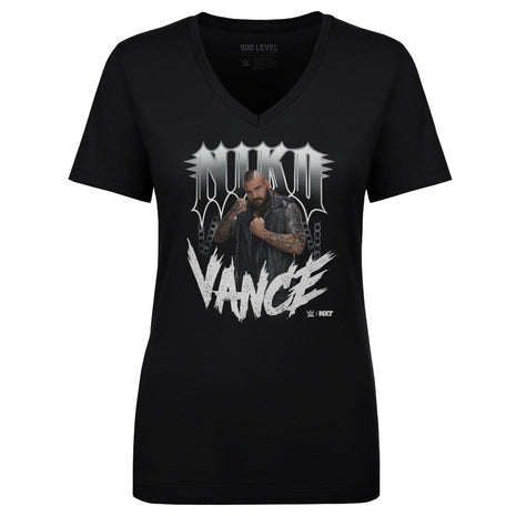 Niko Vance WWE Spikes & Chains Women's WWE V-Neck T-Shirt