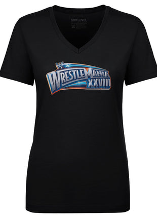 WrestleMania 28 Logo Women's WWE V-Neck T-Shirt