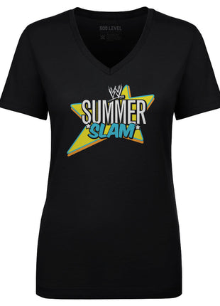WWE SummerSlam 2010 Logo Women's WWE V-Neck T-Shirt