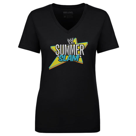WWE SummerSlam 2010 Logo Women's WWE V-Neck T-Shirt