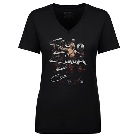 Solo Sikoa Grunge Women's WWE V-Neck T-Shirt