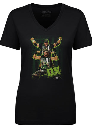 D-Generation X Flag Pose Women's WWE V-Neck T-Shirt