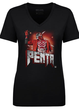 Penta Burst Women's WWE V-Neck T-Shirt