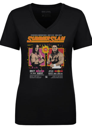 SummerSlam 1992 Match Poster Women's WWE V-Neck T-Shirt