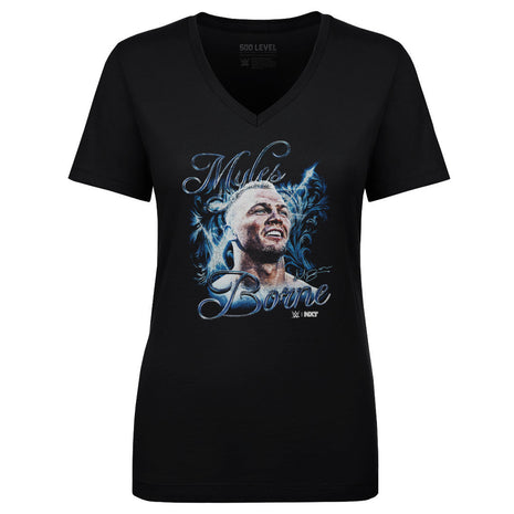 Myles Borne Grunge Women's WWE V-Neck T-Shirt