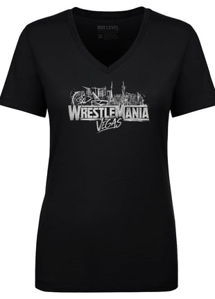 WWE WrestleMania 42 Logo Women's WWE V-Neck T-Shirt