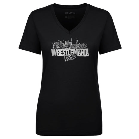 WWE WrestleMania 42 Logo Women's WWE V-Neck T-Shirt