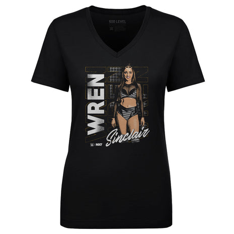 Wren Sinclair Vertical Name Women's WWE V-Neck T-Shirt