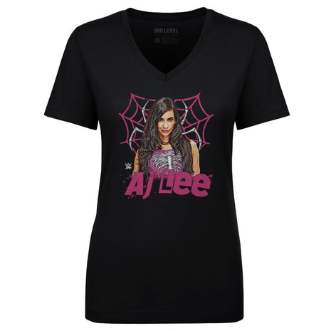 AJ Lee Pose Women's WWE V-Neck T-Shirt