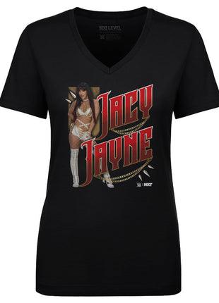 Jacy Jayne WWE Spike & Chain Women's WWE V-Neck T-Shirt