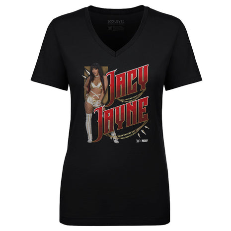 Jacy Jayne WWE Spike & Chain Women's WWE V-Neck T-Shirt