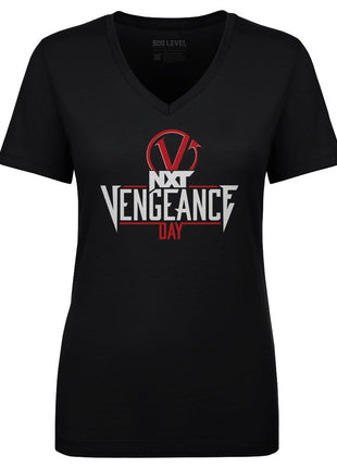 WWE Vengeance Day 2023 Logo Women's WWE V-Neck T-Shirt