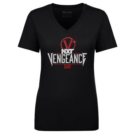 WWE Vengeance Day 2023 Logo Women's WWE V-Neck T-Shirt