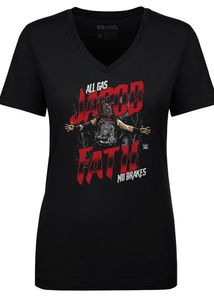 Jacob Fatu All Gas No Breaks Women's WWE V-Neck T-Shirt