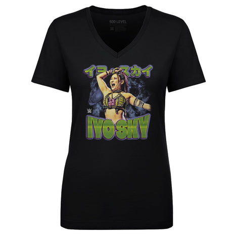 Iyo Sky Superstar Name Women's WWE V-Neck T-Shirt