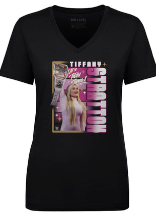 Tiffany Stratton Champion Time Women's WWE V-Neck T-Shirt