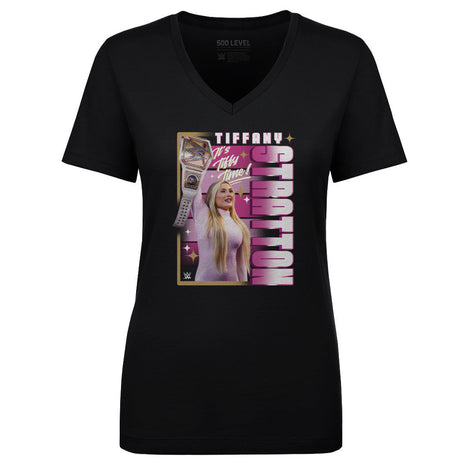 Tiffany Stratton Champion Time Women's WWE V-Neck T-Shirt