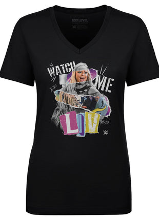 Liv Morgan Watch Me Poster Women's WWE V-Neck T-Shirt