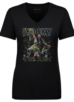 Iyo Sky Champion Women's WWE V-Neck T-Shirt
