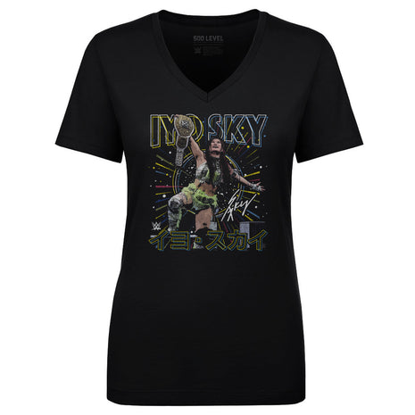 Iyo Sky Champion Women's WWE V-Neck T-Shirt