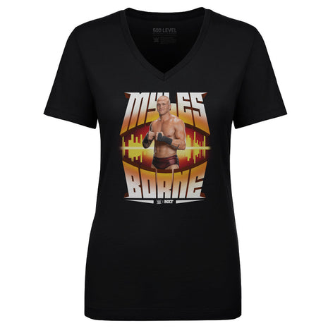 Myles Borne WWE Vibe Waves Women's WWE V-Neck T-Shirt