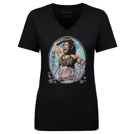 Iyo Sky Grunge Frame Women's WWE V-Neck T-Shirt