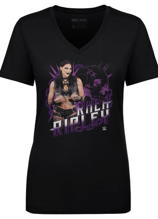 Rhea Ripley Skull Women's WWE V-Neck T-Shirt