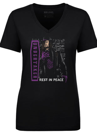 Undertaker Rest In Peace Women's WWE V-Neck T-Shirt