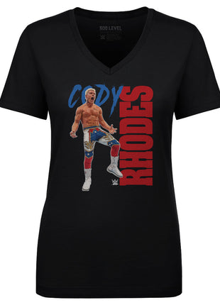 Cody Rhodes Celebration WWE Women's V-Neck T-Shirt